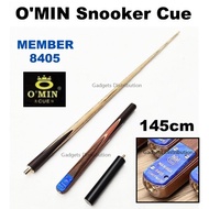 OMIN O'MIN Cue Snooker 3/4 Member Blue 8405 Cue Stick Pool Billiard 3-piece 145cm Cue Bucket Box + E