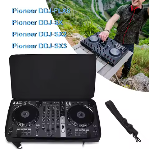 Travelling Case Anti-Scratch Organizer Bag Adjustable Shoulder Strap High Capacity for Pioneer DDJ-F
