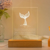 從水中經過 以賽亞書43:2 恩典之光 聖經經文LED燈 經文禮物