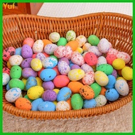 Yuf 40Pieces Speckled Eggs Basket Fillers Ornament Colorful Foam Eggs Basket Fillers