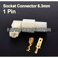 6.3mm Socket Connector Plug 1pin Cable Connector