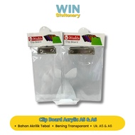 Clipboard A5 & A6 Transparent Acrylic Whiteboard