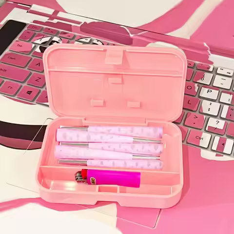 Multifunctional 110mm*75mm Portable Smoking Case Holds Cigarette Cones Roll Papers Dry Herb All-in-O