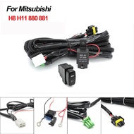 Berkenaan untuk Mitsubishi Pajero Outlander Fog Light Suis Wiring Harness Lan H11/H10/9006 Fog Light
