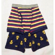 ( 2 ตัว) Boxer กางเกงใน กางเกงขาสั้น Boy Boxer สวมใส่กระชับ ปกปิดรัดกุม ไซด์ M ลายแดงเหลือง