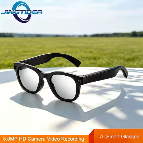 T100 Fashion AI Smart Glasses 8MP HD Camera 1080p 30FPS Video Recording Lightweight AI Translation B