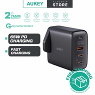 AUKEY PA-B6T Omnia II Series Dual 65W With GaN Power Tech Wall Charger iP 16/15/14 Series