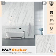 New White Marble Wallpaper 8 to/d 9 meters X 45cm - PLAIN WHITE