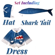 💕ในสต็อก💕Hololive Gawr Gura Vtuber ผู้หญิงอะนิเมะคอสเพลย์คอสเพลย์ฮาโลวีน