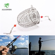 ALLGOODS Fishing Feeder Tackle Accessory Fish Bait Holder Stainless Steel Bait Basket