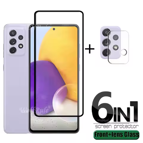 4-in-1 For Samsung Galaxy A72 Glass For Samsung A72 Tempered Glass Full 9H Screen Protector For Sams