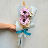 清新紫色太陽花 小花束 乾燥花束 永生花 畢業花束