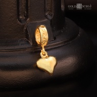 916 Gold 3D Heart Charm