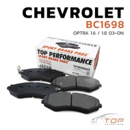 Front Brake Pads CHEVROLET OPTRA 03-ON-TOP PERFORMANCE JAPAN-BC1698-Disc DB1698 Offta 1.6/1.8
