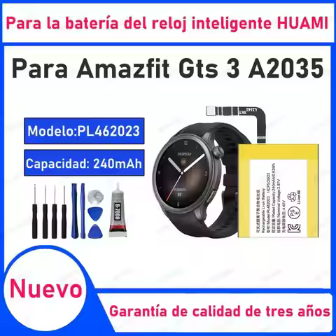 100% New High Quanlity 240mAh PL462023 Battery for Amazfit GTS 3 A2035 Smart Sports Watch Replacemen