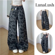 LunaLush Good Quality Shirt Jeans Military Pattern Pants High Waist Vintage Style Beautiful Sewing W
