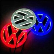 Suitable for Volkswagen Cold Light Car Logo Light Laser Light 4D Car Logo Light LED Stereo Car Logo 