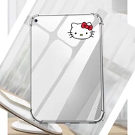 For IPad Gen 5 6 7 8 9 10 Hello Kitty Case Clear Casing Air Mini 1 2 3 4 5 6 10th 9th 8th 7th 6th 5th Generation Clear Case Cartoon Cute Bump Cover