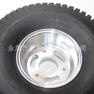 Aksesori motosikal go-kart empat roda DIY, tayar turf 15X6.00-6 inci dengan rim aloi aluminium