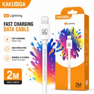 KAKUSIGA Lightning Cable 2M Fast Charging Data Cable USB Charger Cord for iPhone iPad