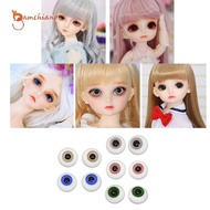 gamchiano 8mm Glass Oblate Eyeballs Eyes for BJD Doll Accs DIY Supplies Light Gray