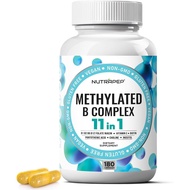 Methylated B-Complex Vitamins - Complete Methyl B Complex Multivitamin with Bioactive B9 5-MTHF B6 B