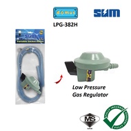 [SIRIM] SUM Low Pressure Gas Regulator Cooker Stove Gas Head With Hose Kepala Gas LPG-382H