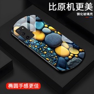 Multicolored Stones Case for OPPO A56/A55/A1 Pro/A2 Pro/A55s/A56s - Glass Design, Full Protection
