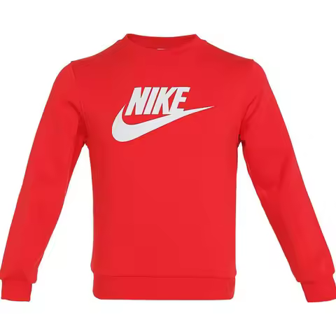 NIKE 2025 Boys' K NSW CLUB FLC CREW LS HBR Knitted Hoodie FD2992-657