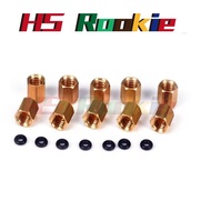 10Pcs printhead damper connector Copper Nut with rubber O ring 3*2mm 4*3mm for Epson /Roland/Mutoh/M