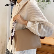 (New) Lovito Casual Ribbon Small Shoulder Bag for Women LFA94109 (New) Lovito Beg Tali Bahu Kecil Ca