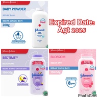 Exp Date Agt 2025 Johnson's Baby Powder 100gr / 200gr Blossoms / Bedtime / Original Baby Powder