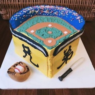 【客製化蛋糕】棒球場造型立體蛋糕 戚風蛋糕 生日蛋糕　翻糖蛋糕