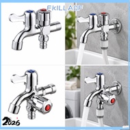 FKILLA0FSB Dual Outlet Faucet, Straight Handle Stainless Steel Dual Control Water Tap, Multi-Functio