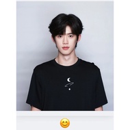TF Family Official Junchen Moon Print Loose Cotton T-shirt - Unisex Casual Wear