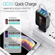 🔥READY STOCK🔥GRISSO 4 Ports 36W QC3.0 Fast Charging Portable Smart USB Wall Charger Phone Charger UK