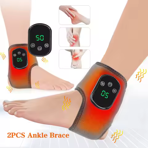 Electric Ankle Brace Hot Compress Vibration Massage Heating Foot Massager Ankle Guard Band Carpal Wr