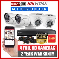 HIKVISION 4CH 2MP 4 Camera Turbo HD CCTV Package Kit 4 Channel