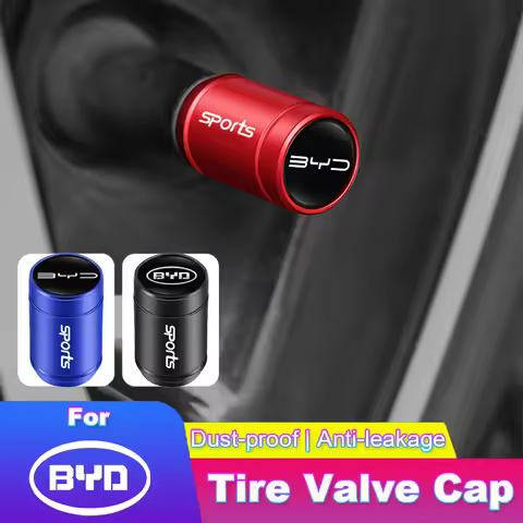 4Pcs 3D Aluminum Alloy Car Wheel Tire Air Valve Dust Caps For BYD Qin Tang U8 F3 E6 Atto3 Yuan Plus 