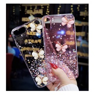 Huawei Nova 7i 3i 2 Lite 5T Y9S Y9 Prime Y6 Y7 Pro 2019 2018 Transparent Glitter Buttfly Strap Soft Phone Case Cover shell