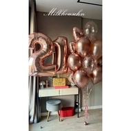 Rosegold Age Number Balloons 75cm – Luxurious Birthday Decoration