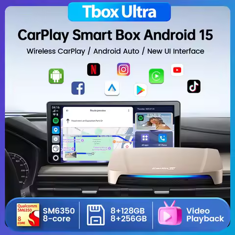 CarlinKit Tbox Ultra 8G 256G Wireless CarPlay Android Auto Android 13 8G 128G AI Box Plus Android 15