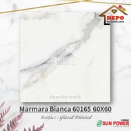 Sun Power Marmara Bianca 60165 60x60 Kw1 Keramik Lantai Kilap Marble