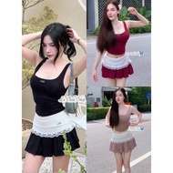 2-Piece Set Muscle + 2-Piece Skirt Rayon Fabric