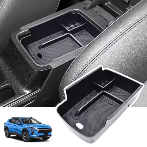 For Chevrolet Trax LS/1RS/LT/2RS/ACTIV 2024 2025 Center Console Armrest Storage Box Tray ABS Black O