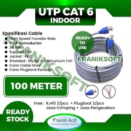 100 Meter UTP CAT6 LAN Cable - Rj45 - Plugboot Grey Ready to Use Original Thick