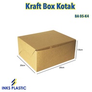 KRAFT BOX 20 X 20 X 7.5 CM (CONTENTS 10)