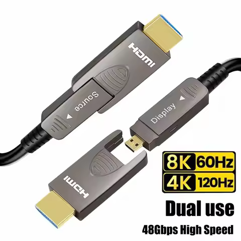8K hdmi cable Detachable Fiber Optic Cable Type A+D 8K@60Hz 4K@120Hz eARC 48Gbps cable hdmi Fiber Op