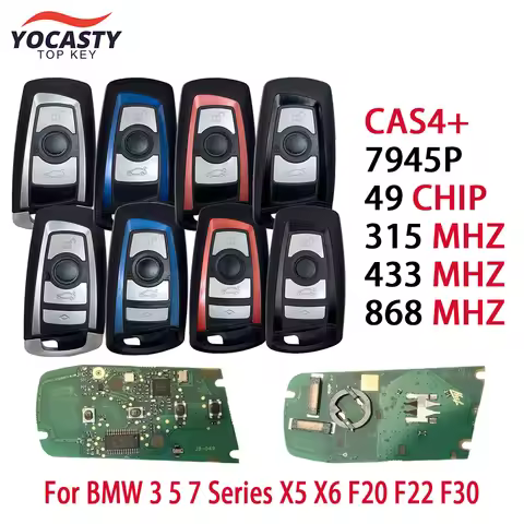 YOCASTY For BMW 3 5 7 Series 2009-2016 CAS4 System F20 F22 F30 PCF7945 Smart Remote KeylessGo Key Fo