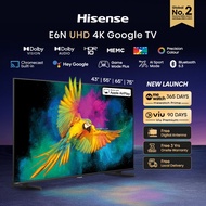 [2024] Hisense E6N 4K UHD Google TV 43 55 65 75 inch | Dolby Vision &amp; Audio | DTS VirtualX | MEMC